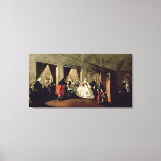 De Parlor van het San Zaccaria Convent (olie op ca Canvas Afdruk (Voorkant)