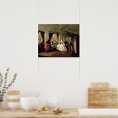 De Parlor van het San Zaccaria Convent (olie op ca Poster (Keuken)