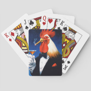 De Parmantige Haan   Grappige Herenclub Pokerkaarten