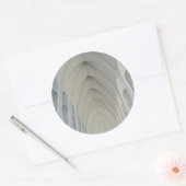 De parochie en landmerken van Reykjavik Ronde Sticker (Envelop)