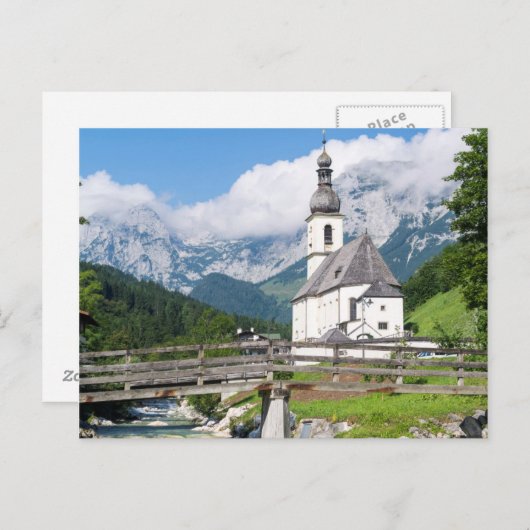 De parochie van Ramsau in Beieren, Duitsland Briefkaart (Voorkant / Achterkant)