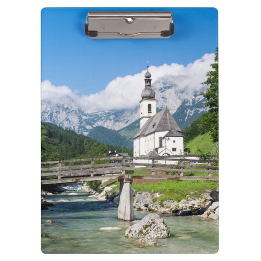 De parochiekerk van Ramsau in Beieren, Duitsland Klembord (Voorkant)