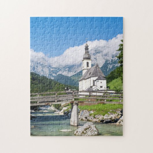 De parochiekerk van Ramsau in Beieren, Duitsland Legpuzzel (Verticaal)