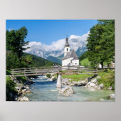 De parochiekerk van Ramsau Poster (Voorkant)