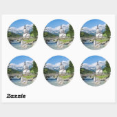 De parochiekerk van Ramsau Ronde Sticker (Vel)
