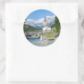 De parochiekerk van Ramsau Ronde Sticker (Tas)