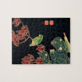 De Paroquet Colorful Bird Japanse afbeelding Legpuzzel (Horizontaal)