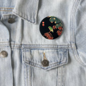 De Paroquet Colorful Bird Japanse afbeelding Ronde Button 5,7 Cm (In situ)