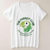 De Parrot Club 50e Jubileum Dames Grote Maat T-shirt (Design voorkant)