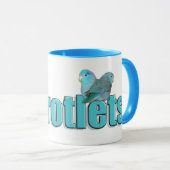 De Parrotlets Pacific Blue Parrotlet Coffee Mok (Voorkant rechts)