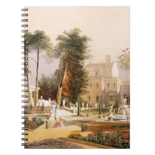 De parterre in de tuinen in Wilton, de zetel van Notitieboek (Voorkant)