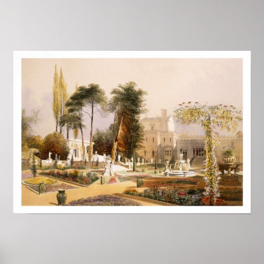 De parterre in de tuinen in Wilton, de zetel van Poster (Voorkant)