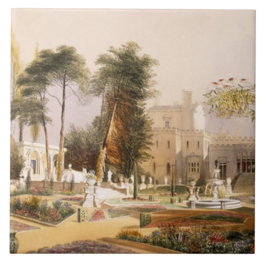 De parterre in de tuinen in Wilton, de zetel van Tegeltje (Voorkant)