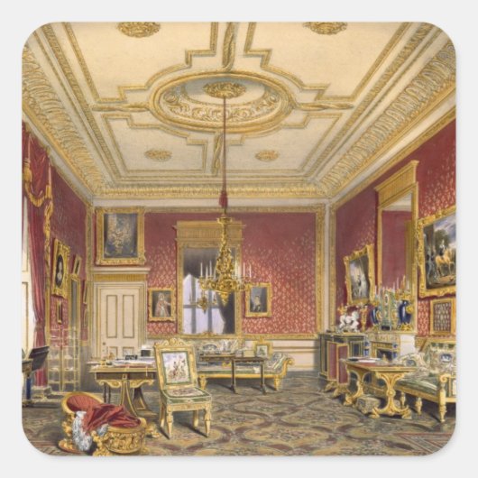 De particuliere vergaderzaal van de koningin, Wind Vierkante Sticker (Voorkant)