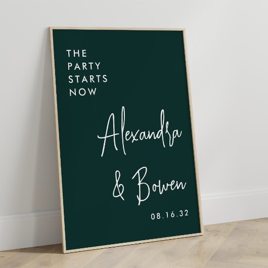 De partij begint nu een bruiloft | Bosgroen Poster