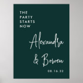 De partij begint nu een bruiloft | Bosgroen Poster (Voorkant)