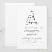 De partij gaat verder, zwart, weduwenuitloper kaart (Voorkant / Achterkant)