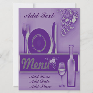 De Partij Initations van het diner Kaart
