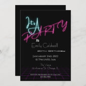 De partij is partij - Uitnodiging Neon (Voorkant / Achterkant)