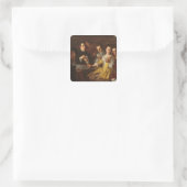 De partij Kaart Vierkante Sticker (Tas)
