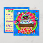 De partij nodigt uit: "Laten we feest!" met Fribbe Kaart (Voorkant / Achterkant)