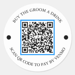 De partij QR van Bachelor koopt de Groom A Drink Ronde Sticker