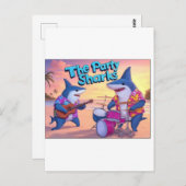 De partij Sharks Band Briefkaart (Voorkant / Achterkant)