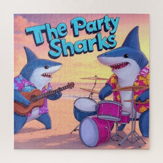 De partij Sharks Band Legpuzzel (Verticaal)