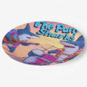 De partij Sharks Band Papieren Bordje (Gekanteld)