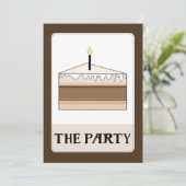 DE PARTIJ Tarot Stijl Verjaardag Cake Slice Party Kaart (Staand voorkant)