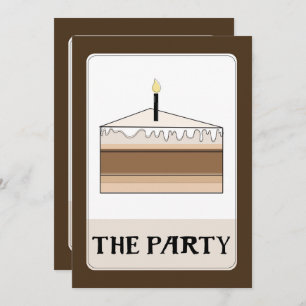 DE PARTIJ Tarot Stijl Verjaardag Cake Slice Party Kaart