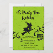 De partij Time Witches Halloween nodigt uit Kaart (Voorkant)