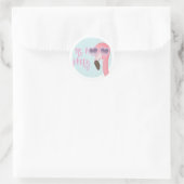 De partij | Tropisch Flamingo Envelope Seal Ronde Sticker (Tas)