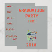 DE PARTIJ VAN AFSTUDEREN NODIGT UIT KAART (Voorkant / Achterkant)