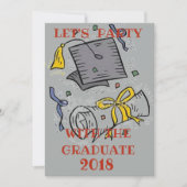 DE PARTIJ VAN AFSTUDEREN NODIGT UIT KAART (Voorkant)