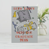 DE PARTIJ VAN AFSTUDEREN NODIGT UIT KAART (Staand voorkant)