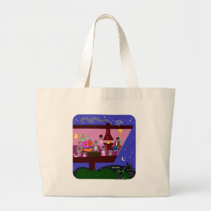 De Partij van de Aap van de sok Grote Tote Bag