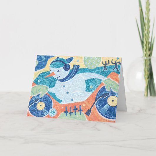 De Partij van de Dans van Kerstmis van DJ van de Feestdagen Kaart (Voorkant)