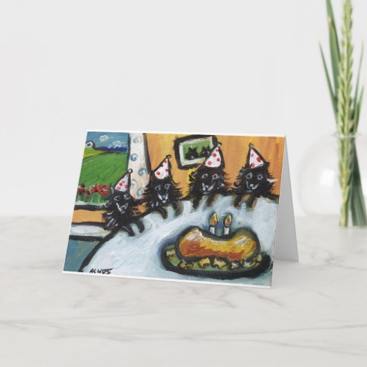 De partij van de de zomerverjaardag van Schipperke Kaart (Voorkant)