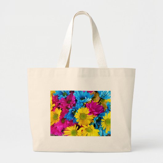 De Partij van de Douche van Daisy Flowers Blossoms Grote Tote Bag (Voorkant)
