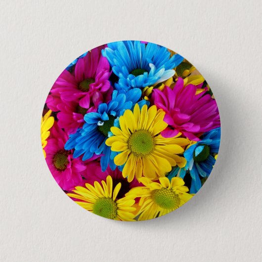 De Partij van de Douche van Daisy Flowers Blossoms Ronde Button 5,7 Cm (Voorkant)