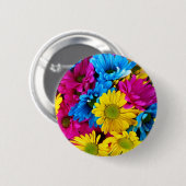 De Partij van de Douche van Daisy Flowers Blossoms Ronde Button 5,7 Cm (Voorkant /achterkant)