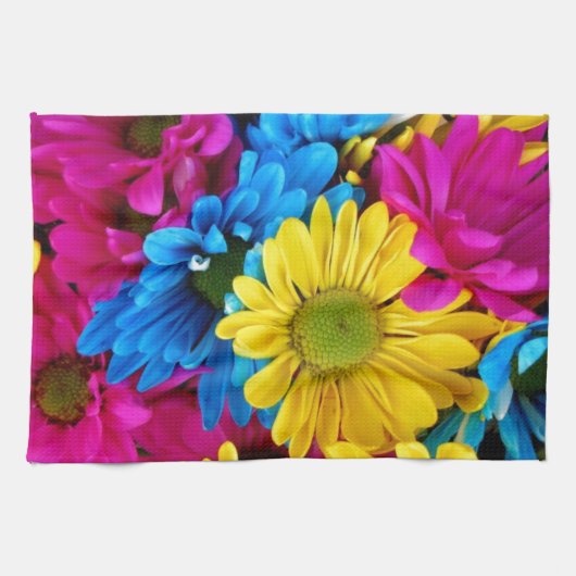 De Partij van de Douche van Daisy Flowers Blossoms Theedoek (Horizontaal)