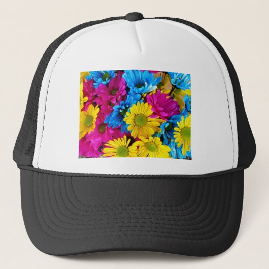 De Partij van de Douche van Daisy Flowers Blossoms Trucker Pet (Voorkant)