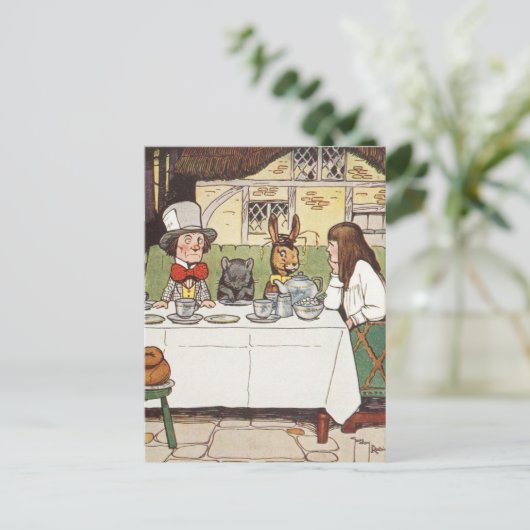 De partij van de Mad Tea Briefkaart (Staand voorkant)