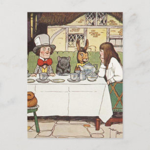 De partij van de Mad Tea Briefkaart
