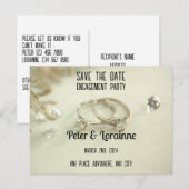 De Partij van de overeenkomst - sparen de datum. b Briefkaart (Voorkant / Achterkant)