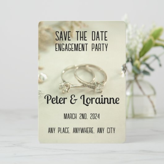 De Partij van de overeenkomst - sparen de datum. b Kaart (Staand voorkant)