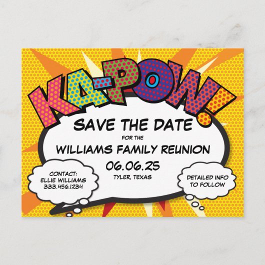 De Partij van de Reünie van de familie sparen de M Aankondigingskaart (Voorkant)