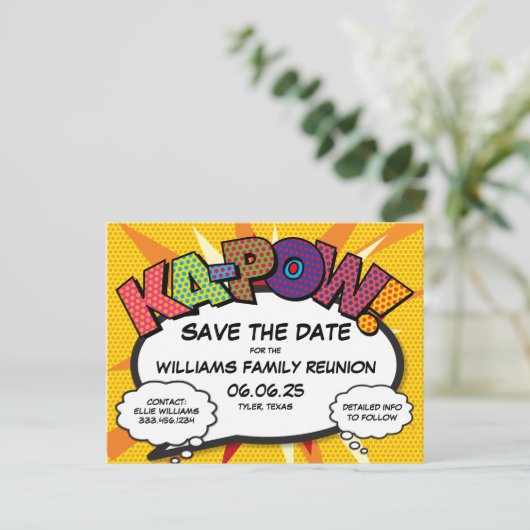 De Partij van de Reünie van de familie sparen de M Aankondigingskaart (Staand voorkant)